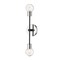 Z-Lite Neutra 2 Light Wall Sconce, Matte Black + Polished Nickel & Clear 621-2S-MB-PN - alternate 5